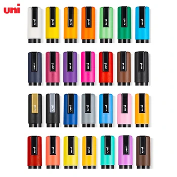 Набор фломастеров для рисования Uni Posca, 28 цветов, PC-5M, акриловые ручки с круглым наконечником, со средней точкой, для поделок, в стиле Рок