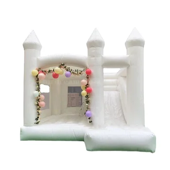 Надувной замок для дома с горкой-прыгуном Bouncer Moon Jumping Castle для взрослых и детей Входит в комплект поставки без вентилятора