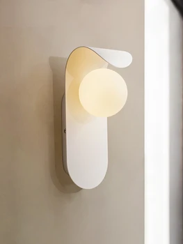 Настенный светильник Прикроватная тумбочка для спальни, современный минималистичный ТВ-фон, Креативные вставки на стене