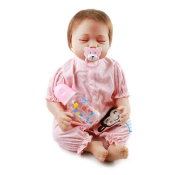 Новорожденная Детская Кроватка Спящая Игрушка Reborn Girl Аксессуары Украшение Детской Комнаты Экологичная Силиконовая Кукла Приятные Игрушки