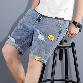 Новые сорта мужской джинсовой ткани Летние сорта олова Fasion Расслабленная повседневная верхняя одежда Fasion Универсальный бренд 5 Культур
