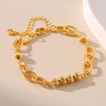 Персонализированная цепь O-образной формы в европейском и американском стиле, Толстый браслет-цепочка, Модный металлический браслет в стиле Ins Для женщин, подарок на день рождения
