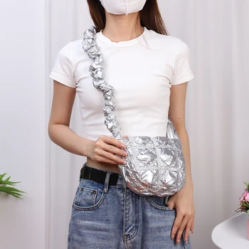 Плиссированные сумки Bubble Cloud для подмышек, женские нейлоновые сумки для клецек, модные сумки-тоут, простые легкие сумки-тоут для девочек.