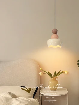 Простая современная ресторанная люстра во французском кремовом стиле, прикроватная лампа для спальни, люстра для детской комнаты