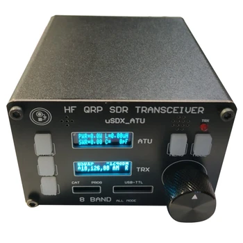 Розничный Трансивер USDX SDR All Mode 8-Полосный Приемник HF Ham Радио QRP CW Трансивер Встроенный Антенный Тюнер ATU-100 Двойной OLED