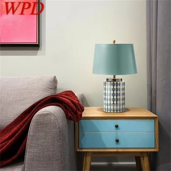 Роскошная настольная лампа WPD с современным светодиодным керамическим декоративным рисунком, настольная лампа класса люкс для дома, спальни