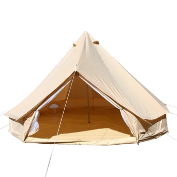 роскошный глампинг 3 м 4 м 5 м 6 м 7 м хлопчатобумажная брезентовая палатка-колокольчик для кемпинга на открытом воздухе