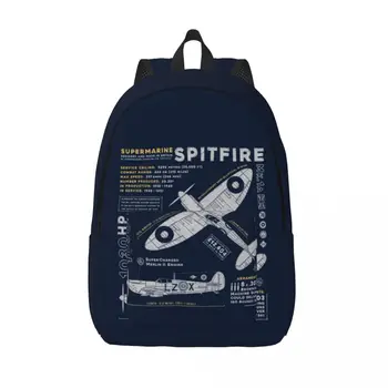 Рюкзак для ноутбука Supermarine Spitfire Для мужчин И женщин, базовая сумка для книг для колледжа, школы, пилота истребителя, самолета, Сумки для самолетов