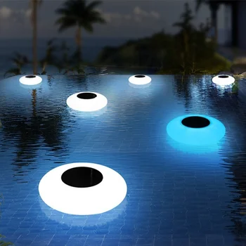 Солнечный плавающий свет для бассейна Садовое Солнечное освещение Водонепроницаемый пруд Красочный светодиодный Многорежимный Надувной Плавающий свет для бассейна