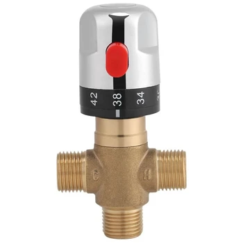 Термостатический смесительный клапан из цельной латуни G1 / 2 для душевой системы, труба для контроля температуры воды, Управление термостатом бассейна