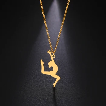 Шейный платок для художественной гимнастики Sipuris Dance для женщин, модные золотые подвески-чокеры из нержавеющей стали, ювелирные подарки 2023 года, новинка