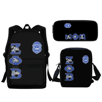 Школьные сумки Zeta Phi Beta Дизайн женского общества Студенческий рюкзак на молнии для путешествий Сумки для книг Для мальчиков и девочек Подарочная сумка для учебы
