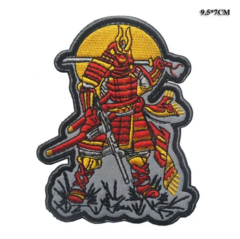 Японская нашивка Samurai Warrior Самурай с нашивками на крючках и петлях, значки с вышивкой 
