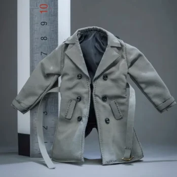 【Только пальто】 1/12 солдатское серое короткое ветровое пальто для 6-дюймовой фигурки